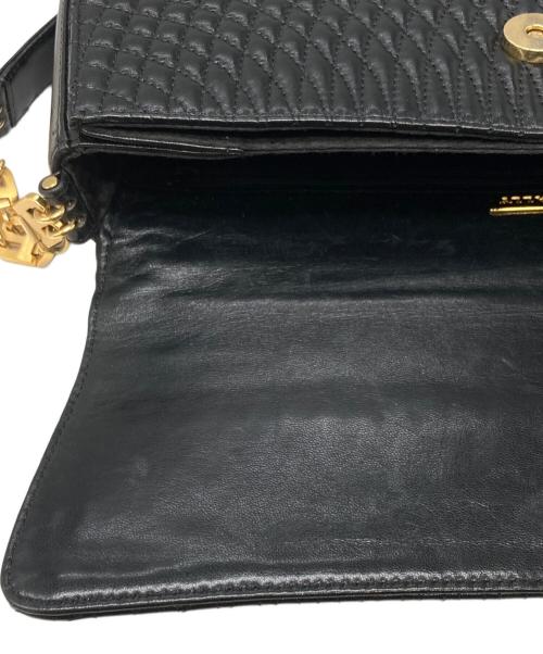 BALLY（バリー）BALLY (バリー) キルティングロゴチェーンショルダーバッグ ブラックの古着・服飾アイテム