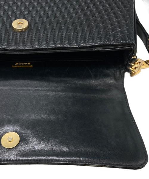 BALLY（バリー）BALLY (バリー) キルティングロゴチェーンショルダーバッグ ブラックの古着・服飾アイテム