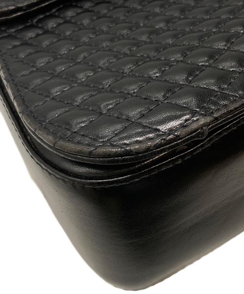 BALLY（バリー）BALLY (バリー) キルティングロゴチェーンショルダーバッグ ブラックの古着・服飾アイテム