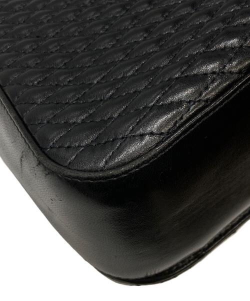 BALLY（バリー）BALLY (バリー) キルティングロゴチェーンショルダーバッグ ブラックの古着・服飾アイテム