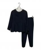 PLSTプラステ）の古着「フリルカラー2WAYペプラムセットアップ」｜ブラック