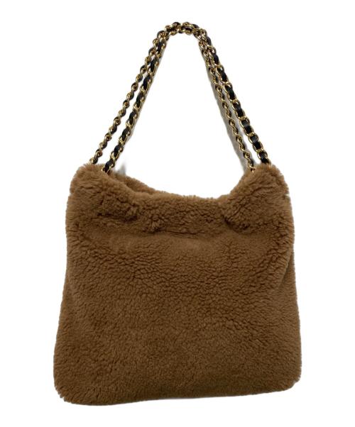 VIOLAd'ORO（ヴィオラドーロ）VIOLAd'ORO (ヴィオラドーロ) チェーンボアバッグ ブラウンの古着・服飾アイテム