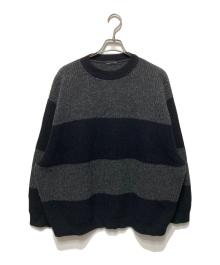 LAD MUSICIAN（ラッドミュージシャン）の古着「BORDER KNIT PULLOVER」｜ブラック×グレー
