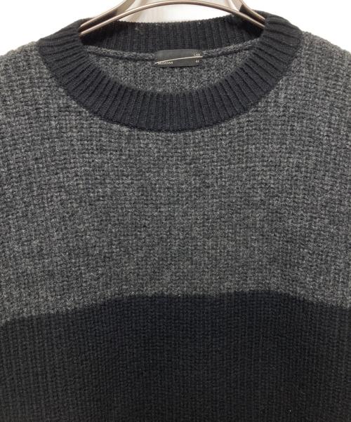 LAD MUSICIAN（ラッドミュージシャン）LAD MUSICIAN (ラッドミュージシャン) BORDER KNIT PULLOVER ブラック×グレー サイズ:44の古着・服飾アイテム