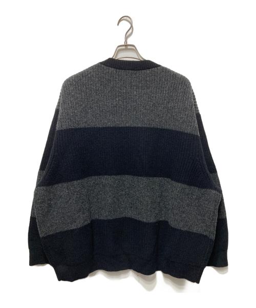 LAD MUSICIAN（ラッドミュージシャン）LAD MUSICIAN (ラッドミュージシャン) BORDER KNIT PULLOVER ブラック×グレー サイズ:44の古着・服飾アイテム