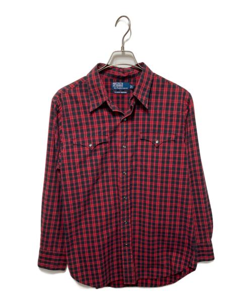 POLO RALPH LAUREN（ポロ・ラルフローレン）POLO RALPH LAUREN (ポロ・ラルフローレン) ウエスタンチェックシャツ レッド サイズ:Lの古着・服飾アイテム