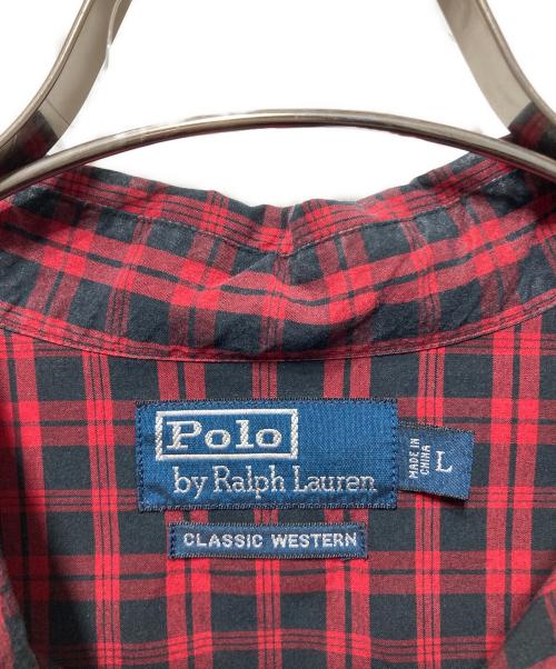 POLO RALPH LAUREN（ポロ・ラルフローレン）POLO RALPH LAUREN (ポロ・ラルフローレン) ウエスタンチェックシャツ レッド サイズ:Lの古着・服飾アイテム