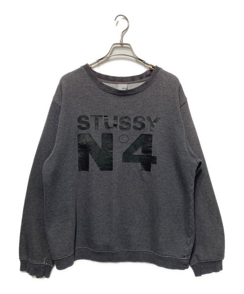 stussy（ステューシー）stussy (ステューシー) 00’S プリントスウェット グレー サイズ:Mの古着・服飾アイテム