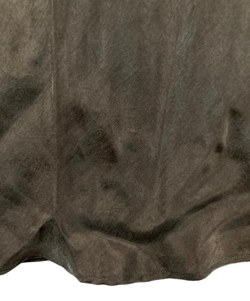 Noble（ノーブル）Noble (ノーブル) キュプラサテンナローAラインスカート ブラウン サイズ:38の古着・服飾アイテム