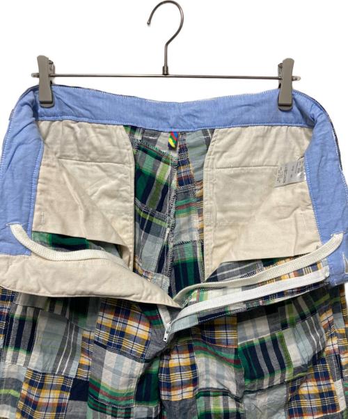 is-ness（イズネス）is-ness (イズネス) パッチワークパンツ グリーン サイズ:Ｍの古着・服飾アイテム