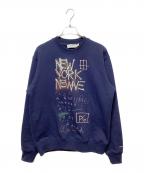 COACH×Jean-Michel Basquiatコーチ×ジャン ミシェル バスキア）の古着「刺繍プリントスウェット」｜ネイビー