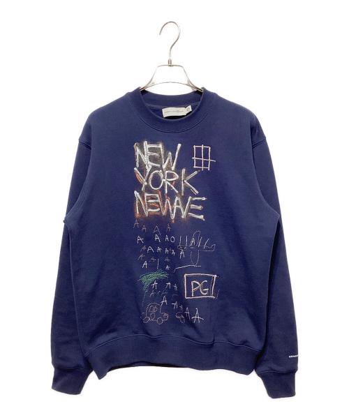 COACH（コーチ）COACH (コーチ) Jean-Michel Basquiat (ジャン ミシェル バスキア) 刺繍プリントスウェット ネイビー サイズ:Ｓの古着・服飾アイテム