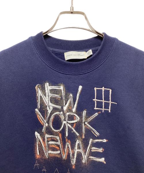 COACH（コーチ）COACH (コーチ) Jean-Michel Basquiat (ジャン ミシェル バスキア) 刺繍プリントスウェット ネイビー サイズ:Ｓの古着・服飾アイテム