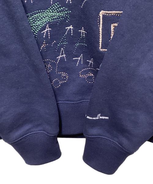 COACH（コーチ）COACH (コーチ) Jean-Michel Basquiat (ジャン ミシェル バスキア) 刺繍プリントスウェット ネイビー サイズ:Ｓの古着・服飾アイテム