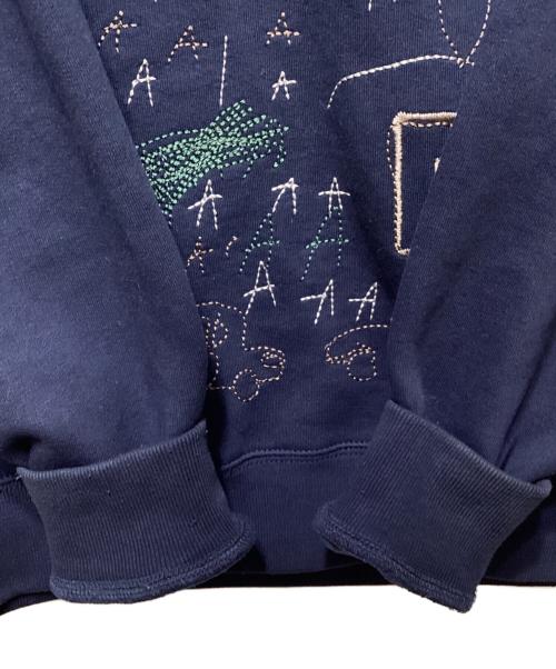 COACH（コーチ）COACH (コーチ) Jean-Michel Basquiat (ジャン ミシェル バスキア) 刺繍プリントスウェット ネイビー サイズ:Ｓの古着・服飾アイテム