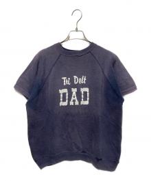 USED（ユーズド）の古着「60’S~ラグラン半袖スウェット」｜ネイビー