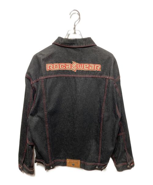 ROCA WEAR（ロカウェア）ROCA WEAR (ロカウェア) デニムジャケット ブラック サイズ:XLの古着・服飾アイテム