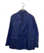 MACPHEEマカフィー）の古着「ダブルカバーリネン ピークドラペルジャケット」｜ネイビー