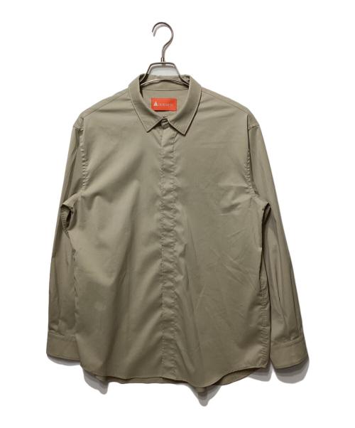 HERENESS（ヒアネス）HERENESS (ヒアネス) MOUNTAIN WOOL SHIRT ベージュ サイズ:Mの古着・服飾アイテム