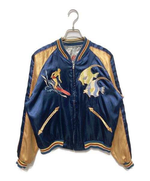 東洋エンタープライズ（トウヨウエンタープライズ）東洋エンタープライズ (トウヨウエンタープライズ) リバーシブルスカジャン ネイビー×ボルドー サイズ:Mの古着・服飾アイテム