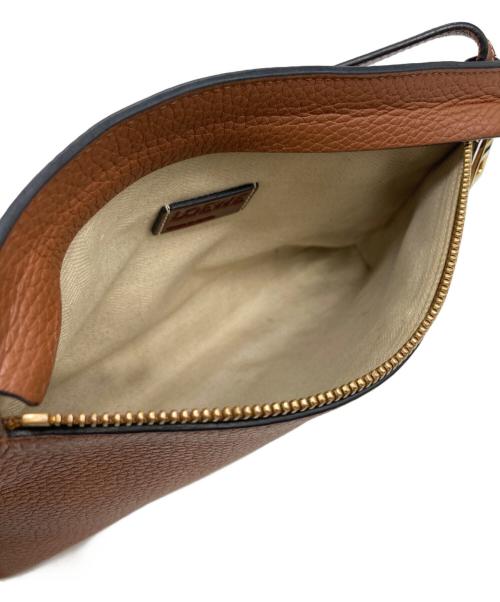 LOEWE（ロエベ）LOEWE (ロエベ) Tポーチショルダーバッグ ブラウンの古着・服飾アイテム