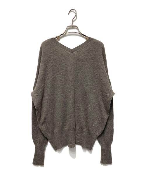 AP STUDIO（エーピーストゥディオ）AP STUDIO (エーピーストゥディオ) カシミヤニット グレー サイズ:freeの古着・服飾アイテム