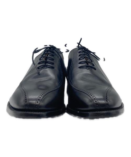 SCOTCH GRAIN（スコッチグレイン）SCOTCH GRAIN (スコッチグレイン) パンチドスワールトゥ  レザーシューズ ブラック サイズ:27㎝の古着・服飾アイテム