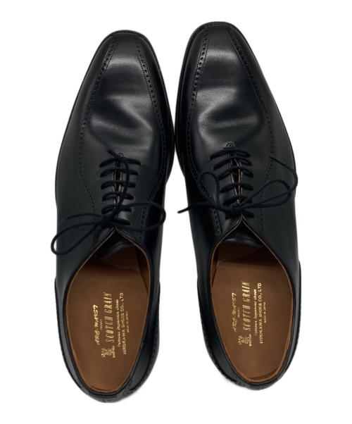 SCOTCH GRAIN（スコッチグレイン）SCOTCH GRAIN (スコッチグレイン) パンチドスワールトゥ  レザーシューズ ブラック サイズ:27㎝の古着・服飾アイテム