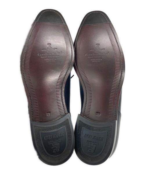 SCOTCH GRAIN（スコッチグレイン）SCOTCH GRAIN (スコッチグレイン) パンチドスワールトゥ  レザーシューズ ブラック サイズ:27㎝の古着・服飾アイテム