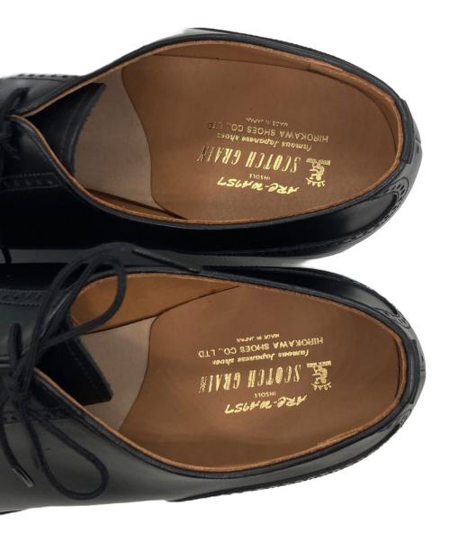 SCOTCH GRAIN（スコッチグレイン）SCOTCH GRAIN (スコッチグレイン) パンチドスワールトゥ  レザーシューズ ブラック サイズ:27㎝の古着・服飾アイテム