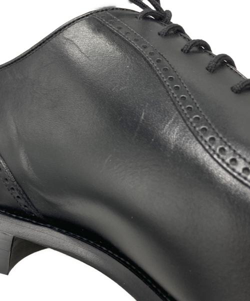SCOTCH GRAIN（スコッチグレイン）SCOTCH GRAIN (スコッチグレイン) パンチドスワールトゥ  レザーシューズ ブラック サイズ:27㎝の古着・服飾アイテム