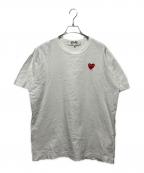 PLAY COMME des GARCONSプレイコムデギャルソン）の古着「ハートロゴTシャツ」｜ホワイト