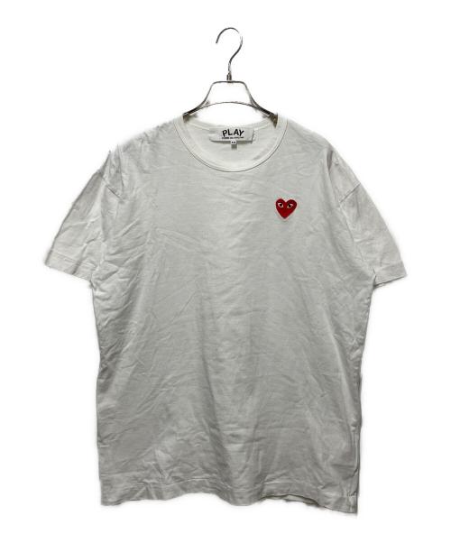 PLAY COMME des GARCONS（プレイコムデギャルソン）PLAY COMME des GARCONS (プレイコムデギャルソン) ハートロゴTシャツ ホワイト サイズ:XXLの古着・服飾アイテム