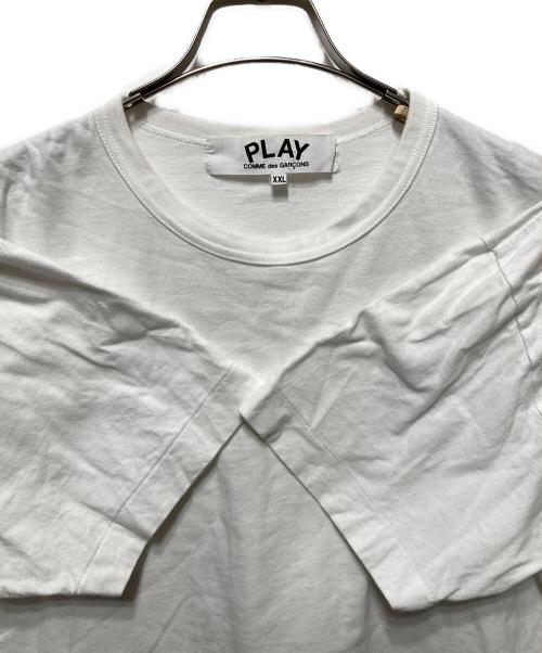 PLAY COMME des GARCONS（プレイコムデギャルソン）PLAY COMME des GARCONS (プレイコムデギャルソン) ハートロゴTシャツ ホワイト サイズ:XXLの古着・服飾アイテム