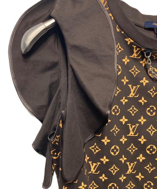 LOUIS VUITTON（ルイ ヴィトン）LOUIS VUITTON (ルイ ヴィトン) フラウンススリーブ モノグラム プリント Tシャツ ブラウン サイズ:Ｓの古着・服飾アイテム
