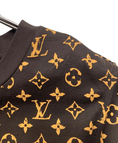 LOUIS VUITTON（ルイ ヴィトン）LOUIS VUITTON (ルイ ヴィトン) フラウンススリーブ モノグラム プリント Tシャツ ブラウン サイズ:Ｓの古着・服飾アイテム