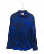 G-STAR RAWジースターロゥ）の古着「カモ柄シャツ」｜ブルー