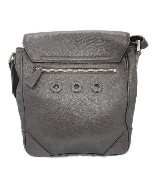 dunhill（ダンヒル）dunhill (ダンヒル) レザーフラップショルダーバッグ ブラウンの古着・服飾アイテム