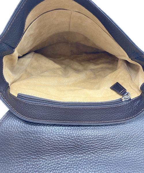 dunhill（ダンヒル）dunhill (ダンヒル) レザーフラップショルダーバッグ ブラウンの古着・服飾アイテム