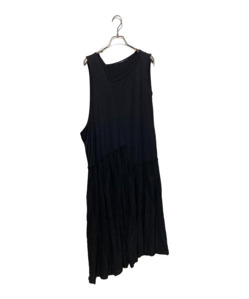LIMI feu（リミフゥ）LIMI feu (リミフゥ) ギャザードッキングノースリーブワンピース ブラック サイズ:Ｓの古着・服飾アイテム