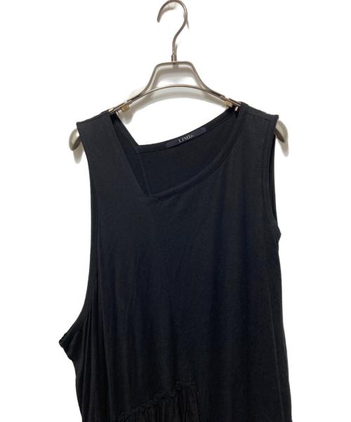 LIMI feu（リミフゥ）LIMI feu (リミフゥ) ギャザードッキングノースリーブワンピース ブラック サイズ:Ｓの古着・服飾アイテム