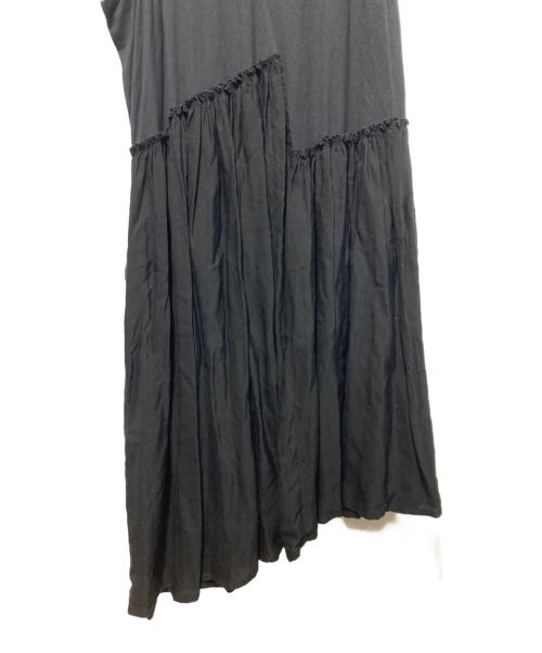 LIMI feu（リミフゥ）LIMI feu (リミフゥ) ギャザードッキングノースリーブワンピース ブラック サイズ:Ｓの古着・服飾アイテム