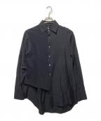GROUND Yグラウンドワイ）の古着「変形シャツ」｜ブラック