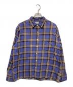 STEVEN ALANスティーブンアラン）の古着「チェックシャツ」｜ブルー