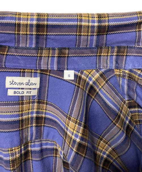 STEVEN ALAN（スティーブンアラン）STEVEN ALAN (スティーブンアラン) チェックシャツ ブルー サイズ:Sの古着・服飾アイテム