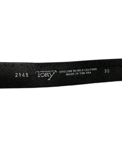 TORY LEATHER（トリーレザー）TORY LEATHER (トリーレザー) レザーベルト ブラックの古着・服飾アイテム