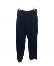 EMPORIO ARMANI（エンポリオ アルマーニ）の古着「ウールレーヨンパンツ」｜ブラック