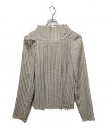 Uhr（ウーア）の古着「プリーツ カットオフ ブラウス」｜ベージュ