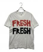 COMME des GARCONS SHIRTコムデギャルソンシャツ）の古着「プリントTシャツ」｜ホワイト