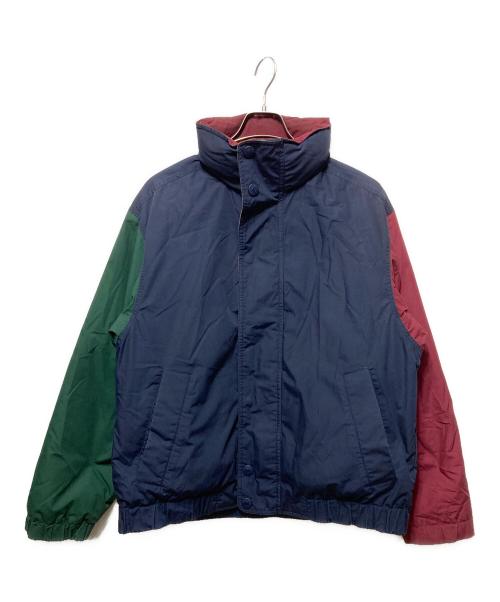 Eddie Bauer（エディーバウアー）Eddie Bauer (エディーバウアー) ダウンジャケット ネイビー×ボルドー サイズ:Ｓの古着・服飾アイテム